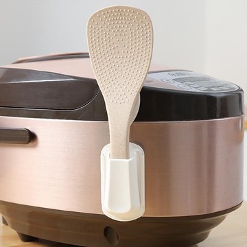 廚房置物架飯勺座可拆卸吸盤式家用電飯煲飯勺湯勺壁掛創意收納架