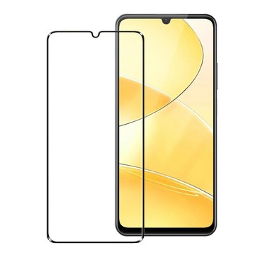 xmart for realme c51 4g 超透滿版 2.5d 鋼化玻璃貼-黑