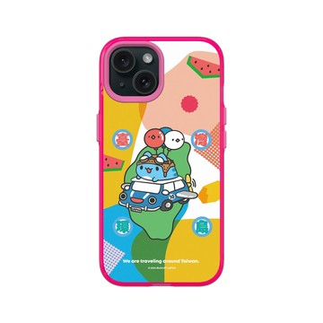 iPhone 15 Clear 粉漾桃 - 貓貓蟲咖波 Bugcat Capoo - 10th 環島咖波愛旅行