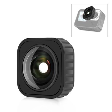 廣角鏡頭puluz相機鏡頭防抖155°廣角支持 5 米防水鏡頭模組兼容 Max/ Hero 12 11 10 9 黑色