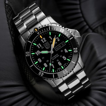 LUMINOX 雷明時 Sport Timer 200米陶瓷圈運動機械錶 手錶 男錶-黑/42mm(1LM-0921M)
