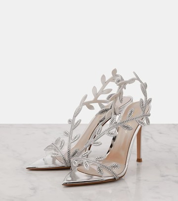 Gianvito Rossi Flavia 105 embellished mirrored leather sandals