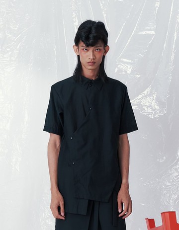 解構廚師服多層次襯衫