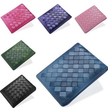 【巴黎精品】現貨+預購 真皮編織短夾真羊皮長夾錢包卡夾零錢包手拿包-經典質感輕薄男女皮夾9色a1ke77