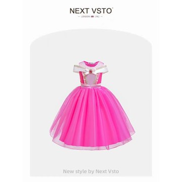 赫柏莉HERBERLY女童愛洛公主裙童話睡美人小女孩生日禮服連衣裙