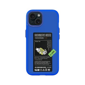 iPhone 15 Clear 激光藍 - Marine Debris - 拋棄式餐具粗體臂鉤躄魚