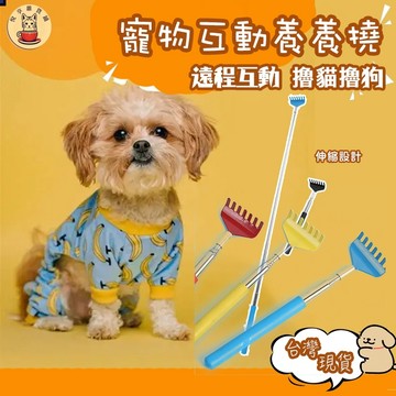 【隔日達】挠癢耙伸縮抓癢抓背器  寵物互動 彩色不鏽鋼 彩色互動玩具 無毒無毛刺防刮傷 小型犬貓咪專用挠癢耙