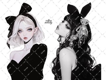 原創貼紙 no.7061 人物貼紙 原創貼紙 女孩貼紙 原創人物貼紙