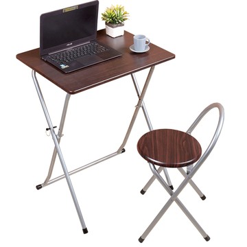 《C&B》和風生活靜岡便利桌椅組(一桌+一椅)胡桃色桌面