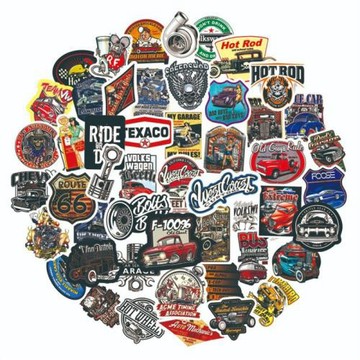 50PCS Cartoon Retro Car Personalized Graffiti Creative涂鴉