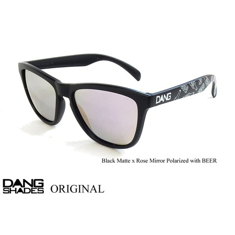 ダンシェイディーズ サングラス オリジナル Black Matte X Rose Mirror Polarized With Beer Dang Shades 通販 Lineポイント最大0 5 Get Lineショッピング