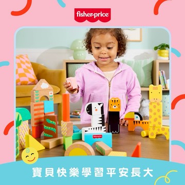 快速出貨【費雪】木製叢林積木組｜生日禮物、週歲禮、送禮、玩具、奇哥代理