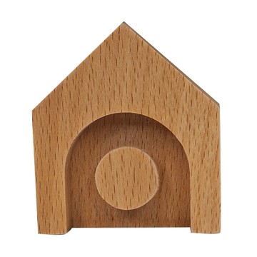 Hauss 鑰匙圈 木製 5.3x6x2.2cm  小房子  1個