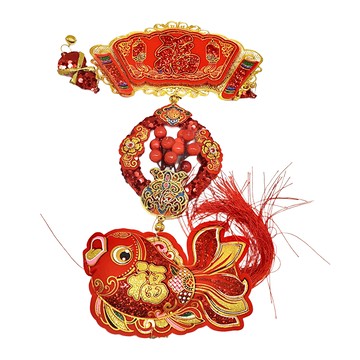 富貴吉祥賀歲吊飾  63cm  單色  3個