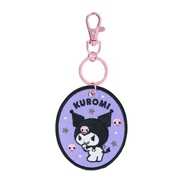 【震撼精品百貨】酷洛米_Kuromi~日本SANRIO三麗鷗 酷洛米刺繡布鑰匙圈-2025角色大賞*48596