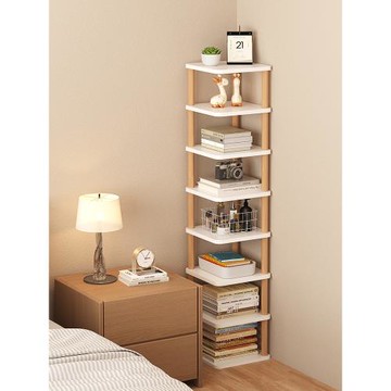 三夢兒童書架置物架落地角落小窄書架落地立轉角窄書架收納置物架