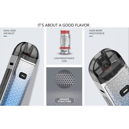 スモック SMOK Nord 80W ポッドシステムキット 2000mAh 5ml|9ブラックｘレザー