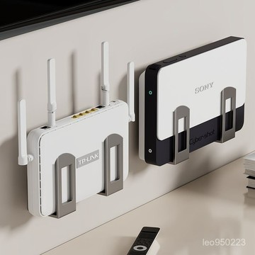 路由器放置置物架固定器墻上支架打孔機頂盒光貓收納盒wifi置物架  KA45