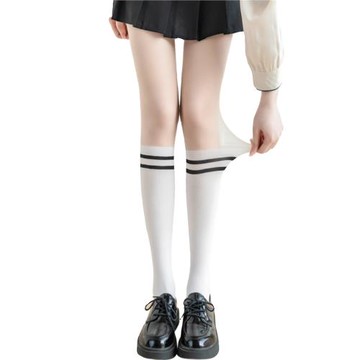 高爾夫防曬打底褲夏季絲襪雙拼色過膝襪自然無縫防紫外線golf球