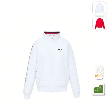 【FILA】女性 抗UV 超潑水機能 鋪棉外套-白色 5JKY-5720-WT
