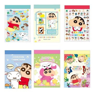 小禮堂 蠟筆小新 迷你方形便條本 70枚入