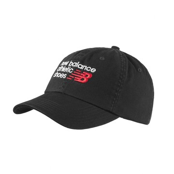 [ACS] New Balance 棒球帽 6 Panel Athletic Baseball Cap 黑紅 可調帽圍 老帽 帽子 NB LAH43016BK