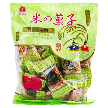 卡賀 米之菓子 海苔黑芝麻米果 精美小包分裝  200g  1袋