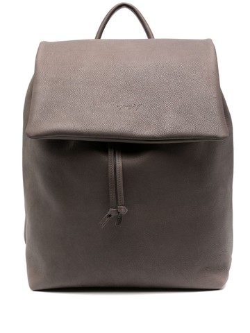Marsèll - logo-debossed leather backback - men - Calf Leather - One Size - Grey