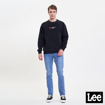 Lee 707 彈性中腰標準合身小直筒牛仔褲 男 Modern 中淺藍LL1900228CW