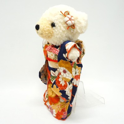 着物テディベア 着物ベア Lサイズ 29cm KIMONO OBI Bear 日本製 ぬいぐるみ