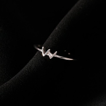 925純銀字母W戒指女小眾設計ins潮食指戒冷淡風輕奢時尚個性指環