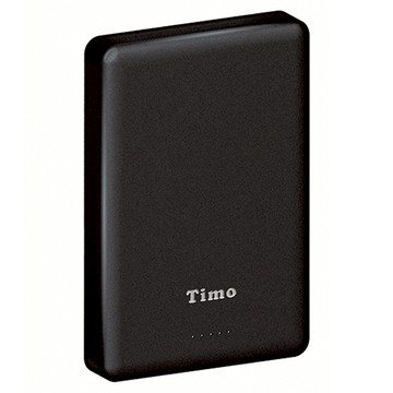 Timo 超薄三合一磁吸電源 10000mAh Type-C 1個  黑色  HQ-PW002