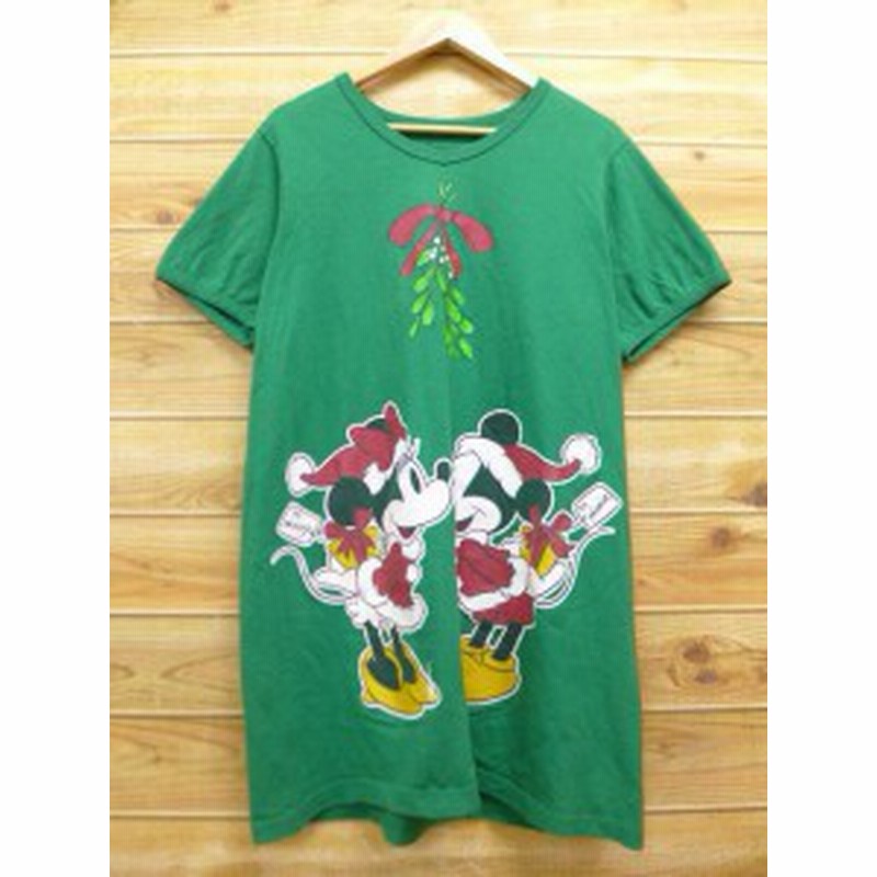 古着 Tシャツ ワンピース ディズニー ミッキー ミニー 緑 通販 Lineポイント最大1 0 Get Lineショッピング