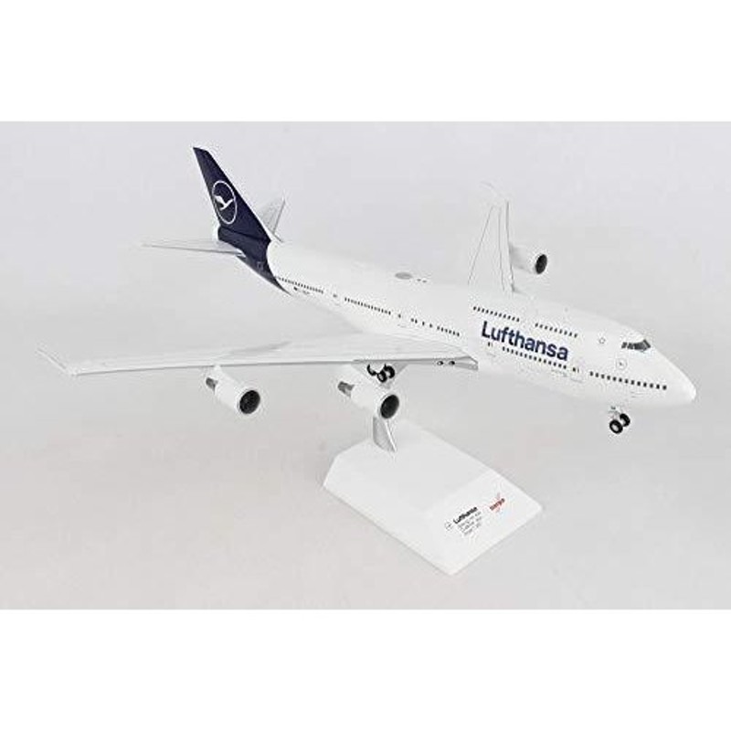 with　Stand,　herpa　LINEショッピング　Model　Wings,　Collectibles,　Biplane,　Airplane　並行輸入品　559485　747-400,　Making,　fit　Boeing　Press　Lufthansa　Aircraft,