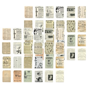 德德小品集 藏書樂素材包  25張入 (24張素材紙+1張PVC貼紙)  四色印刷  120x170mm  書房舊憶  2組