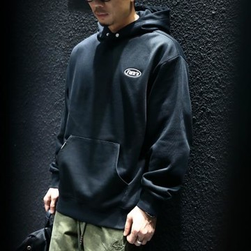 特價清倉秋季連帽衛衣男寬松潮牌刺繡大碼上衣男生春秋帶帽外套潮