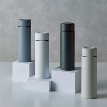 陶瓷塗層隨行輕量保溫杯 300ml 米黃色