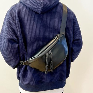 潮牌胸包男簡約防水pu皮質斜挎包韓版機車包男士背包休閑挎包潮女