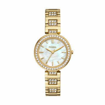 Karli  優雅璨月鑲鑽女錶 金色不鏽鋼錶帶手錶 34 MM BQ5001