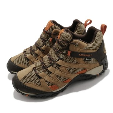 Merrell 戶外鞋 Alverstone Mid GTX 男鞋 登山 越野 耐磨 防水 避震 抗菌防臭 棕 黑 ML035659