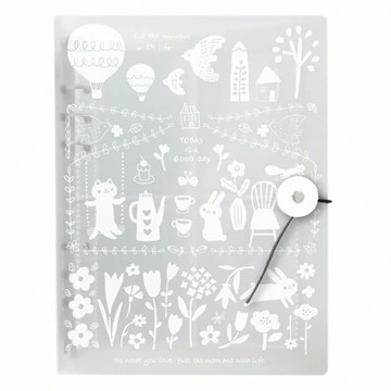 JOY STAR 4x6多功能收納冊 2孔夾  花鞦韆 灰色  10頁