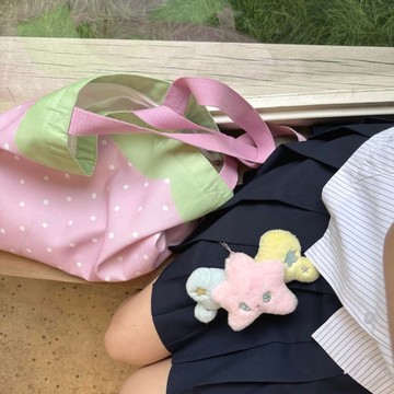臺灣/現✨包包 旅行包 收納包 斜挎包2025新款in草莓帆布袋休閒字母印花帆布單肩包大容量學生包手提包