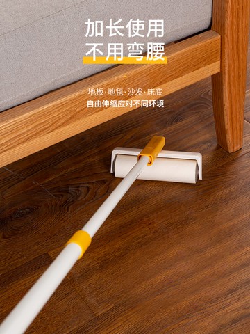 粘毛器滾筒長桿大號加長床上滾刷沾地板灰塵滾輪吸頭發黏粘毛神器