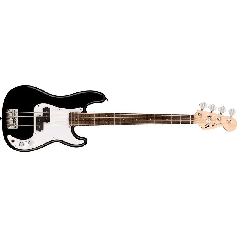 エレキベース Squier Mini P Bass Laurel Fingerboard, Black ソフトケース付き