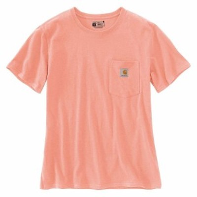 カーハート Carhartt レディース Tシャツ ポケット トップス WK87 Workwear Pocket SS T-Shirt Hibiscus Heather