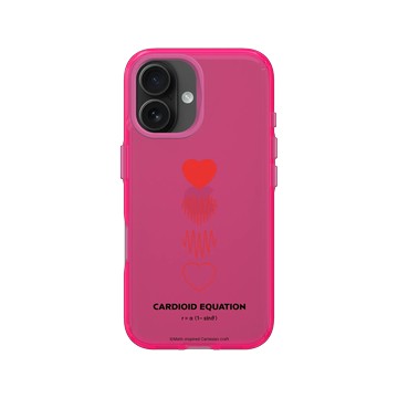 iPhone 16 Clear 粉漾桃 - Valentine's Day Collection - 愛的方程式：心動頻率（紅）