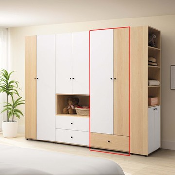 貝克2.5尺一抽衣櫥