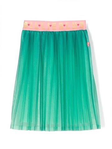 Billieblush - pleated logo-waist midi skirt - kids - Polyester/Cotton/Polyester - 4 yrs - Green