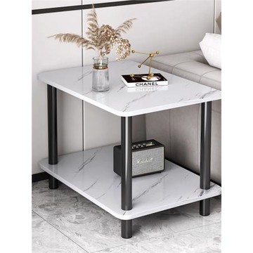 沙發邊幾輕奢客廳家用陽臺小方桌子雙層小戶型意式臥室床頭置物架