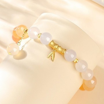 手串-手鍊-手環-瑪瑙手鍊-竹節手環-瑪瑙手串-佛珠手串-純銀手鍊-節節高升-紅瑪瑙-漸變串珠-保平安-女生禮物-141